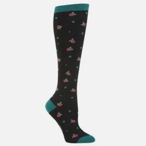 SOCK IT TO ME TINY ROSES KNEE HIGH SOCKS NEW